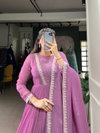 Ynf5500 Silver Glory Gown With Dupatta Best Wholesale Shop In Surat